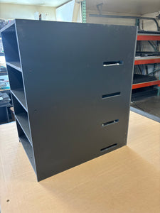 4 Bin Subadult BP rack, Black Koma Enviro