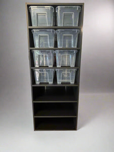 Black 14 Bin Shoebox Rack